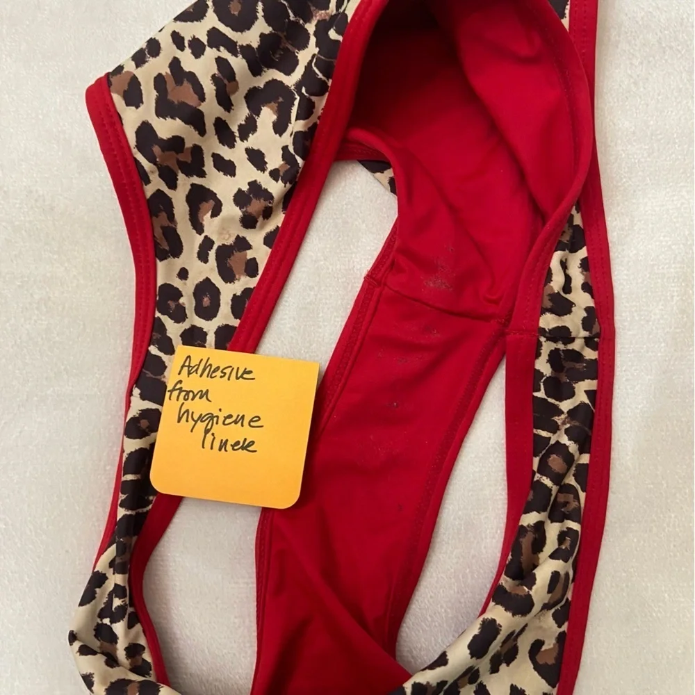 New! Frankie's Bikinis Dove Leopard Print Bikini Bottom 1006